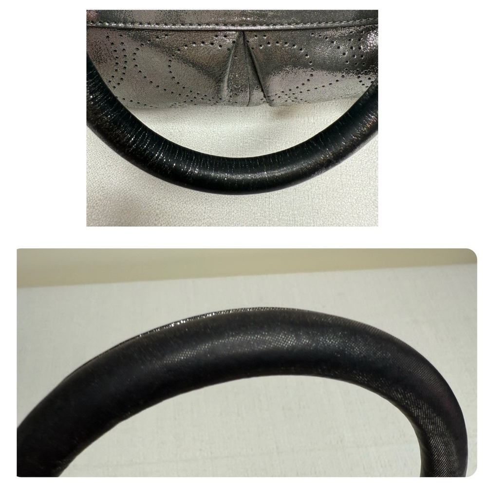Coach Metallic Silver Leather Satchel Bag-see callouts - Picture 15 of 15